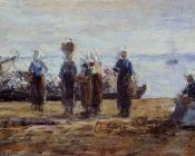 The Ferry at Plougastel - 尤金·布丹